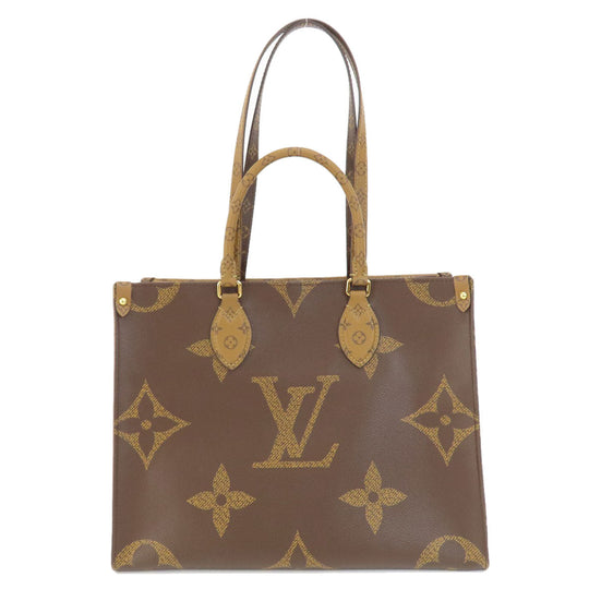 LOUIS VUITTON Tote Bag M45039 Monogram reverse Brown On the Go MM Monogram Giant Women Used Authentic