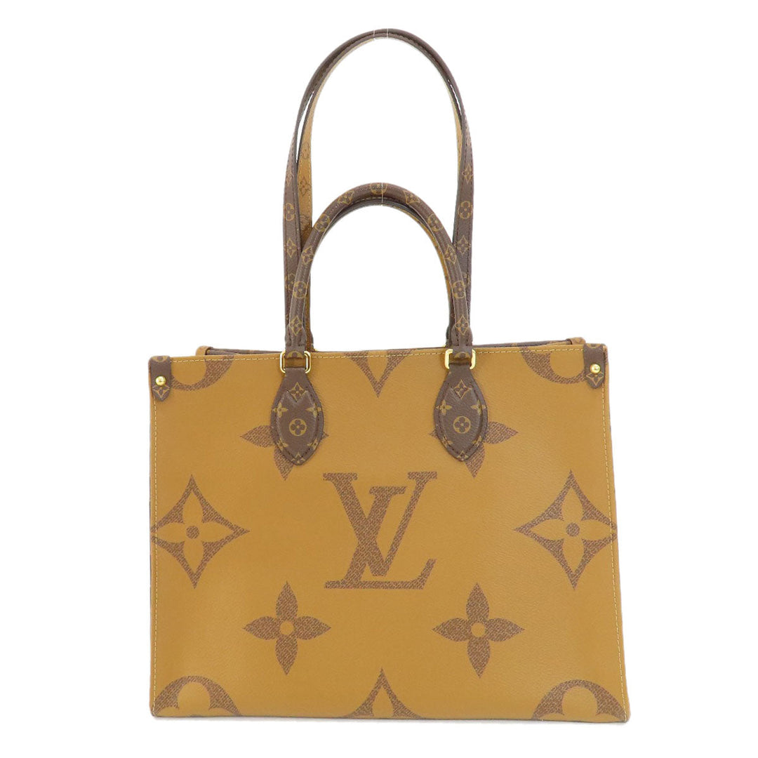 LOUIS VUITTON Tote Bag M45039 Monogram reverse Brown On the Go MM Monogram Giant Women Used Authentic