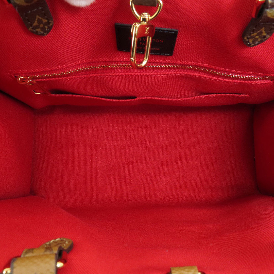 LOUIS VUITTON Tote Bag M45039 Monogram reverse Brown On the Go MM Monogram Giant Women Used Authentic