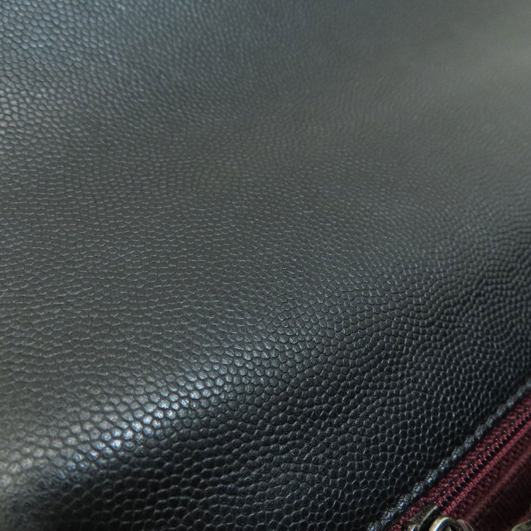 CHANEL Handbag Grained Calfskin Skin black Matrasse 2WAY