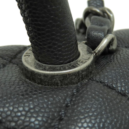CHANEL Handbag Grained Calfskin Skin black Matrasse 2WAY