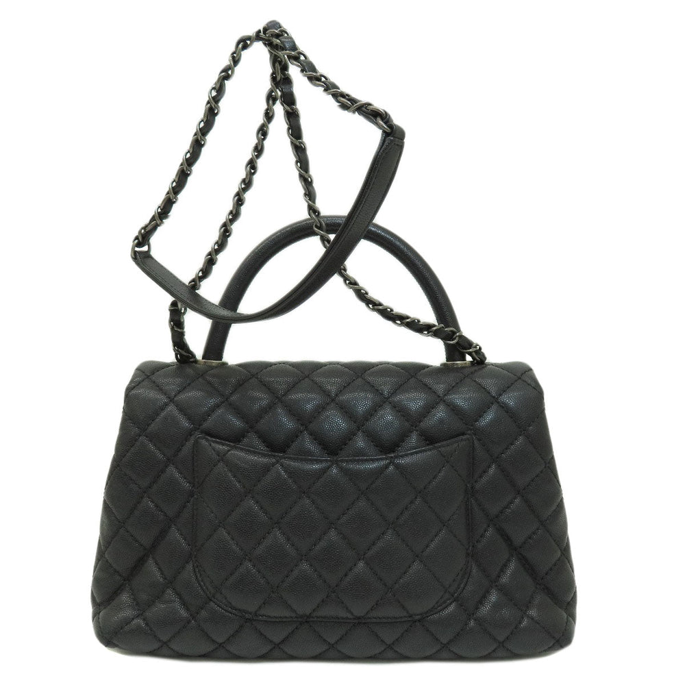 CHANEL Handbag Grained Calfskin Skin black Matrasse 2WAY