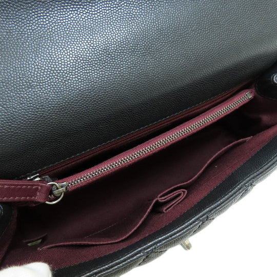 CHANEL Handbag Grained Calfskin Skin black Matrasse 2WAY