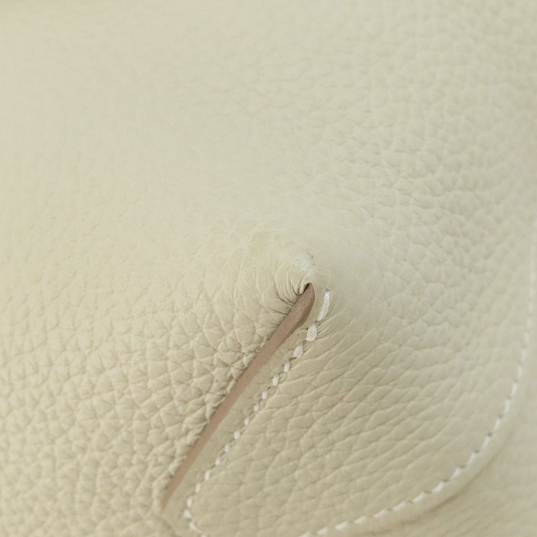 HERMES Tote Bag Taurillon Clemence white Cabasselier 31 Women Used Authentic