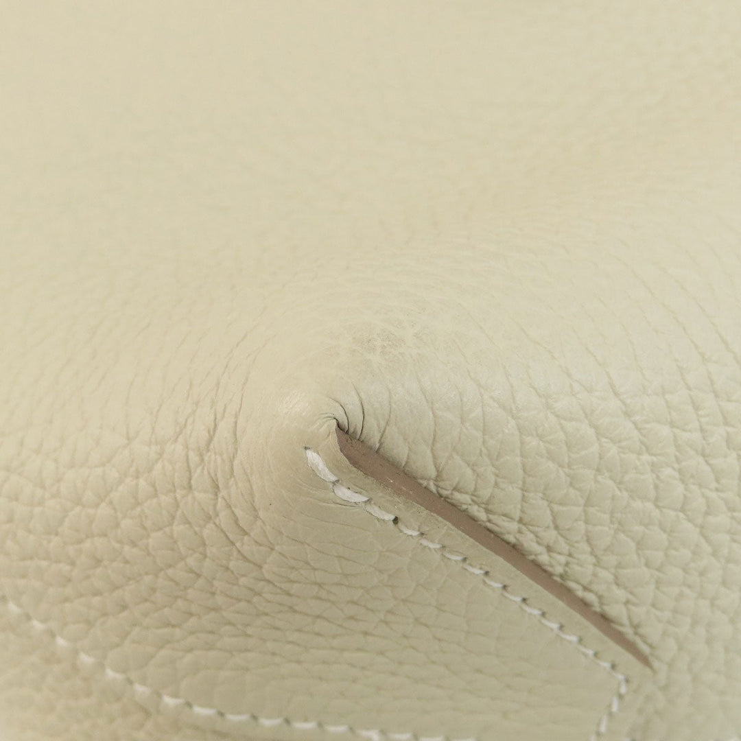 HERMES Tote Bag Taurillon Clemence white Cabasselier 31 Women Used Authentic
