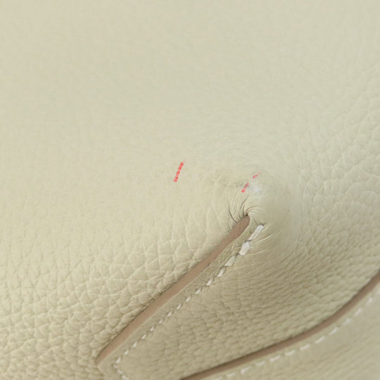 HERMES Tote Bag Taurillon Clemence white Cabasselier 31 Women Used Authentic