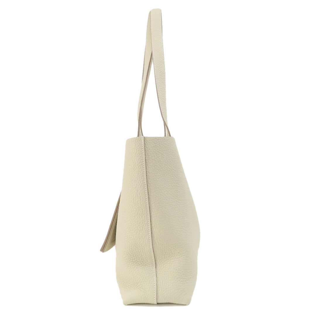 HERMES Tote Bag Taurillon Clemence white Cabasselier 31 Women Used Authentic