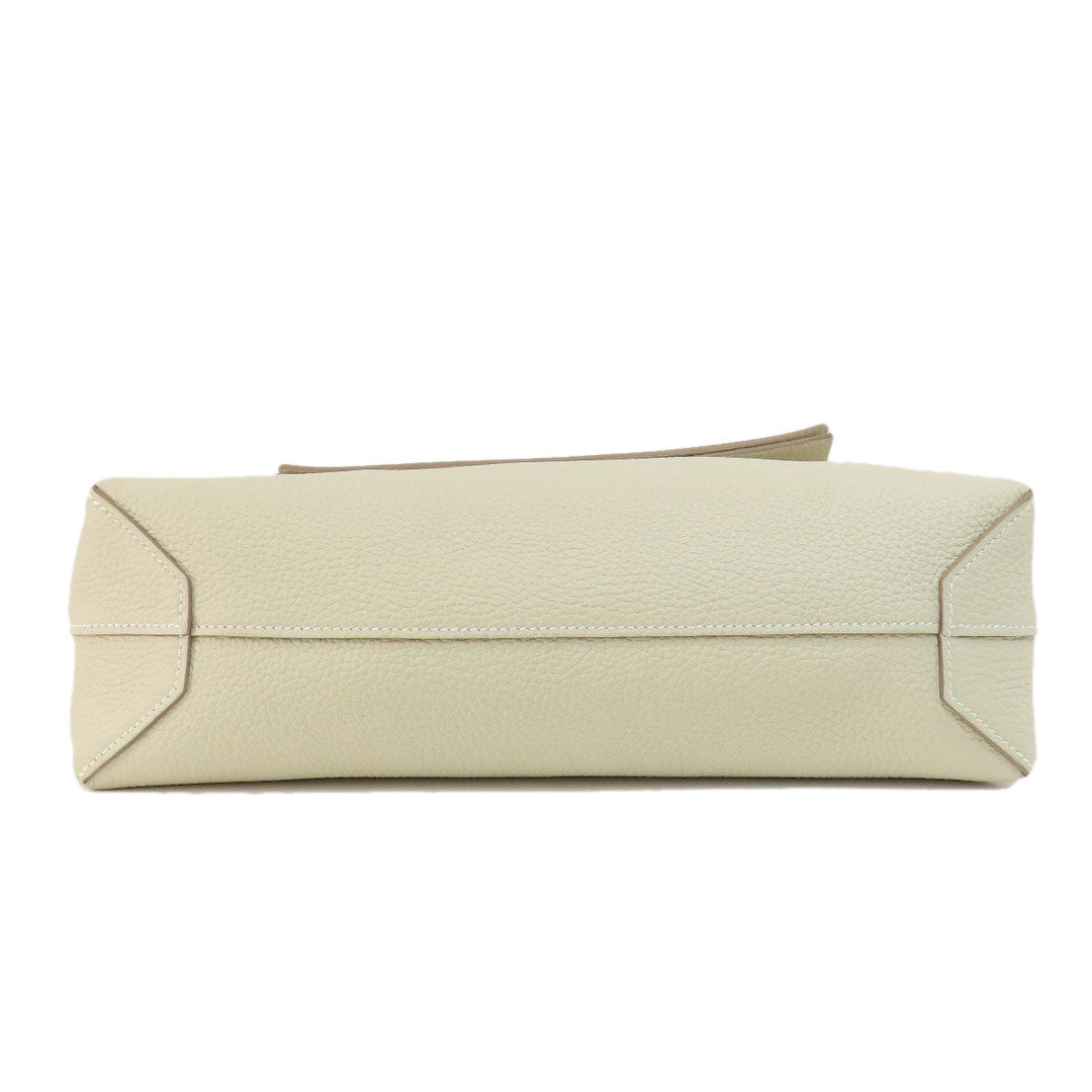 HERMES Tote Bag Taurillon Clemence white Cabasselier 31 Women Used Authentic