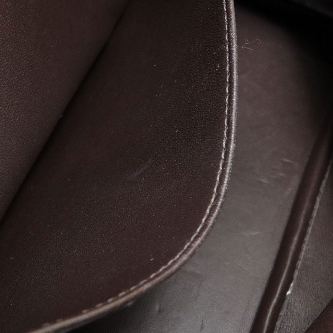 HERMES Handbag Taurillon Clemence Brown Bolide 31 Chocolat SilverMetal