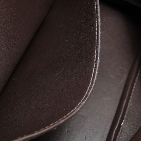 HERMES Handbag Taurillon Clemence Brown Bolide 31 Chocolat SilverMetal