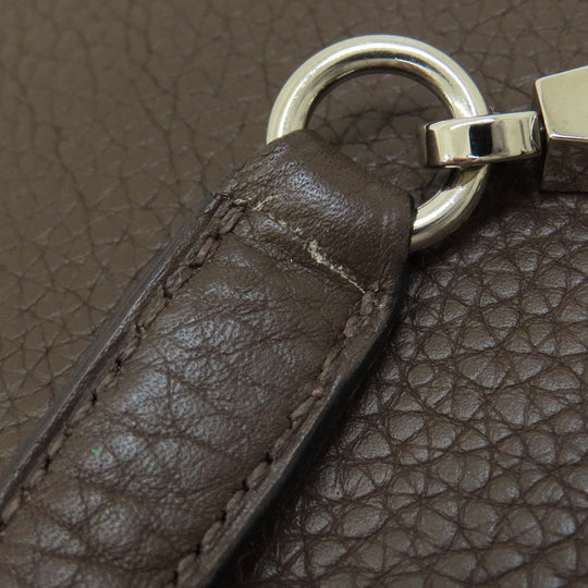 HERMES Handbag Taurillon Clemence Brown Bolide 31 Chocolat SilverMetal