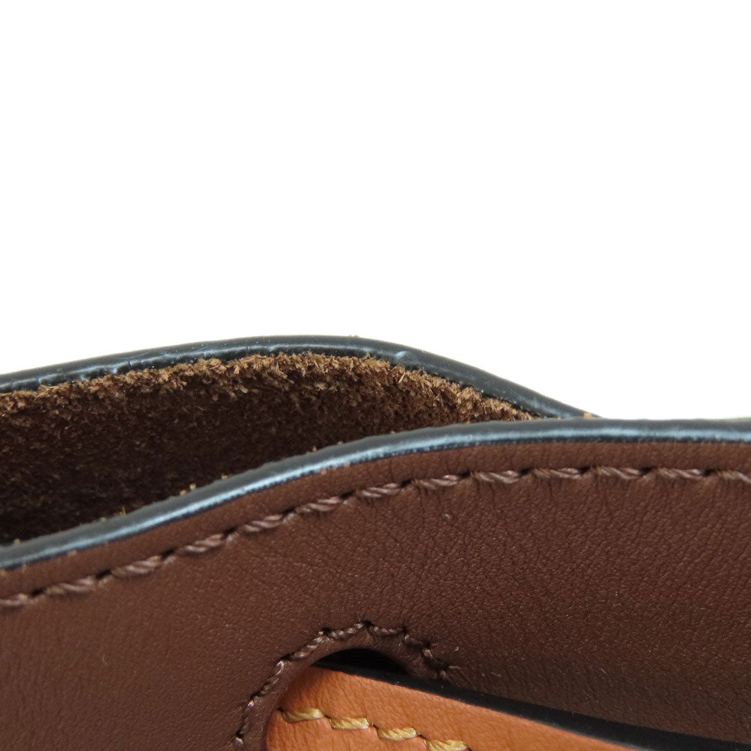 LOEWE Shoulder Bag Calfskin Brown Balloon bag Women Used Authentic
