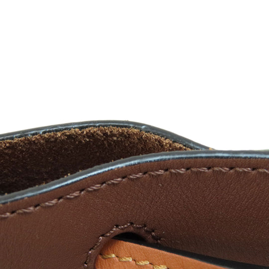 LOEWE Shoulder Bag Calfskin Brown Balloon bag Women Used Authentic