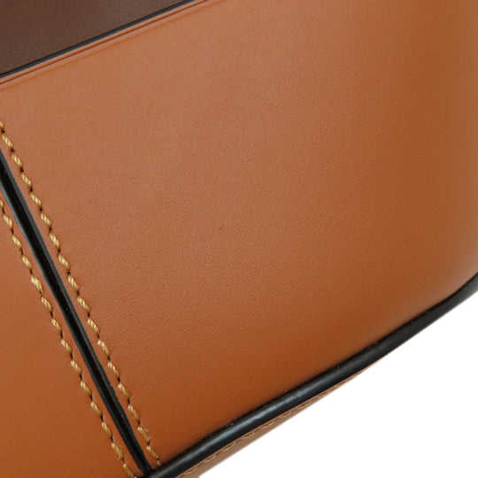LOEWE Shoulder Bag Calfskin Brown Balloon bag Women Used Authentic
