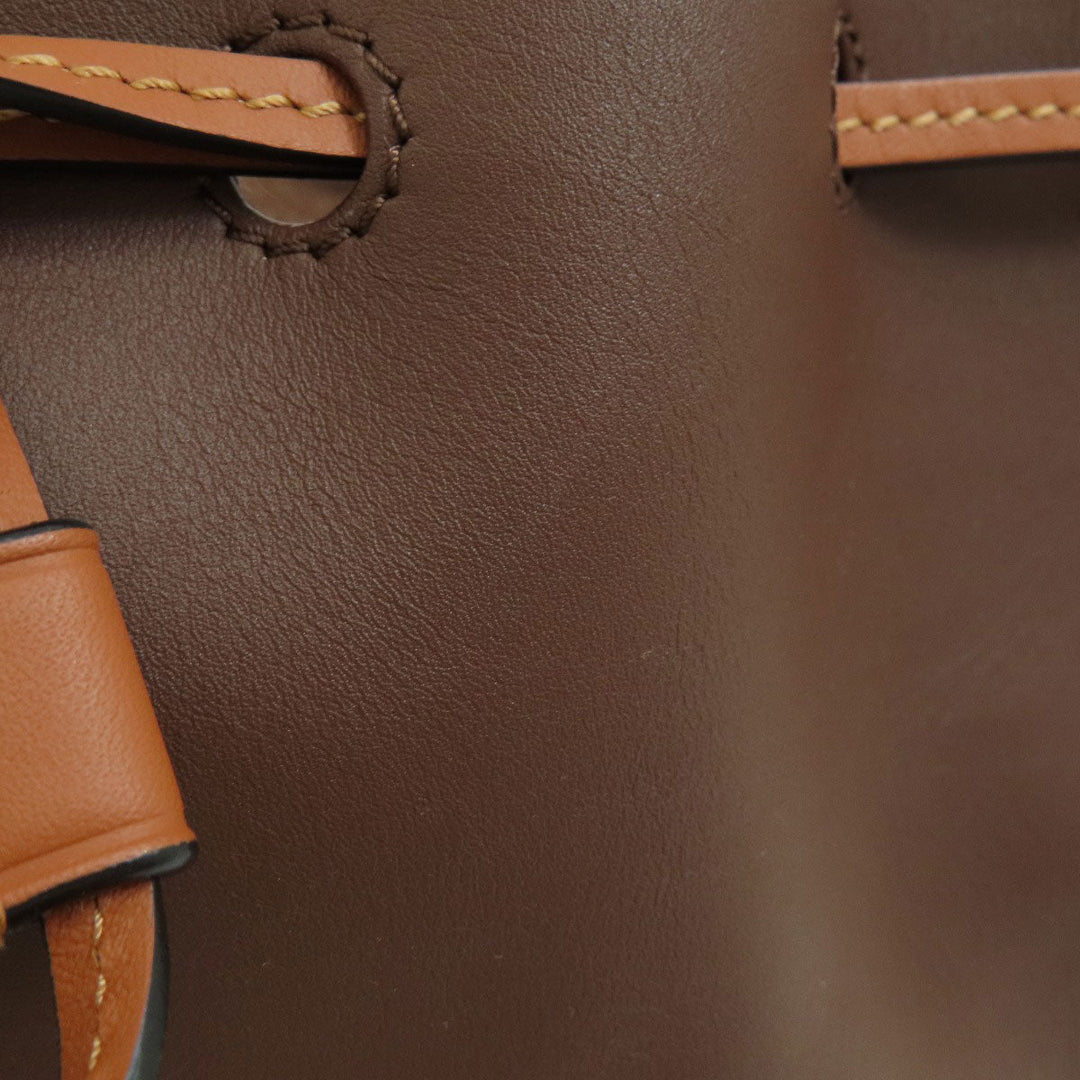 LOEWE Shoulder Bag Calfskin Brown Balloon bag Women Used Authentic