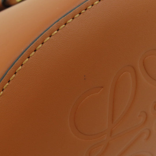 LOEWE Shoulder Bag Calfskin Brown Balloon bag Women Used Authentic