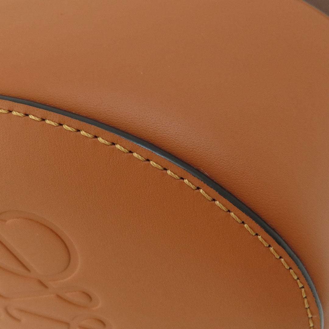 LOEWE Shoulder Bag Calfskin Brown Balloon bag Women Used Authentic