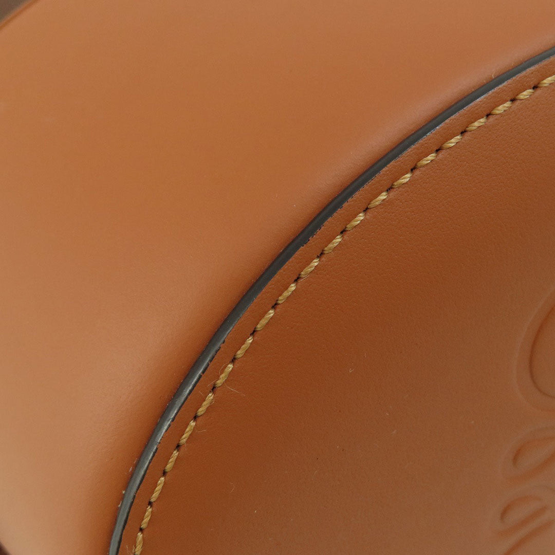 LOEWE Shoulder Bag Calfskin Brown Balloon bag Women Used Authentic