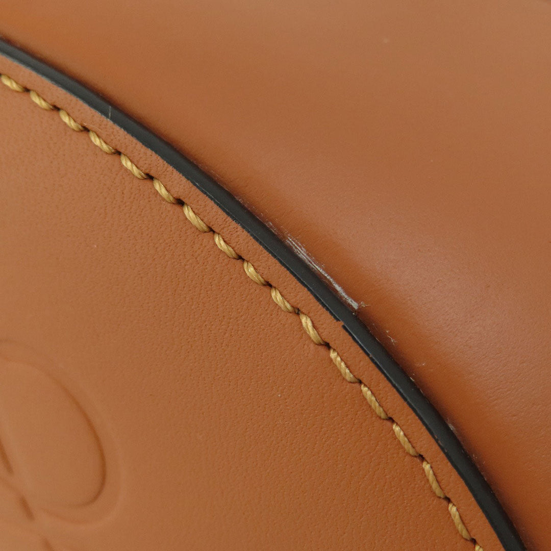 LOEWE Shoulder Bag Calfskin Brown Balloon bag Women Used Authentic