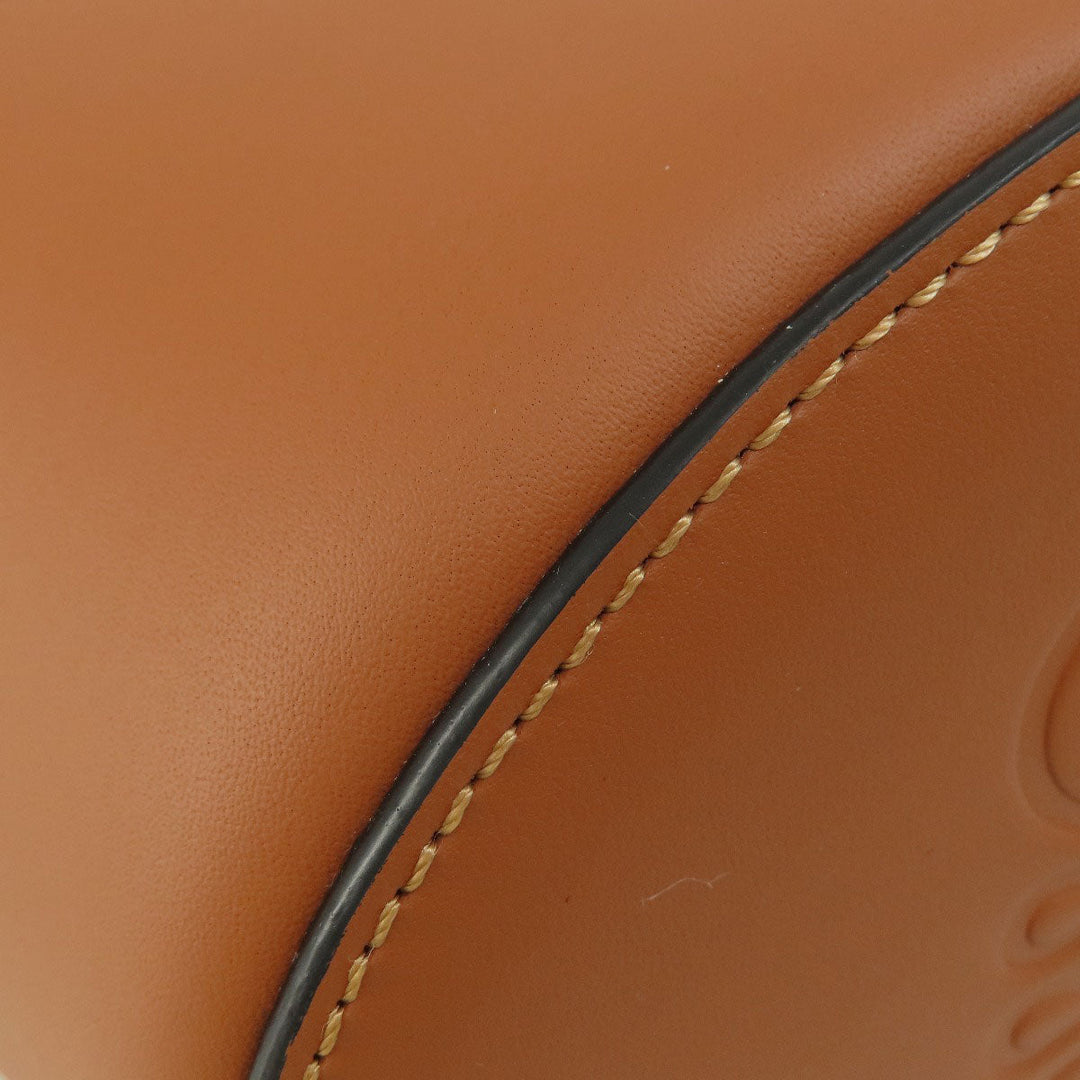 LOEWE Shoulder Bag Calfskin Brown Balloon bag Women Used Authentic