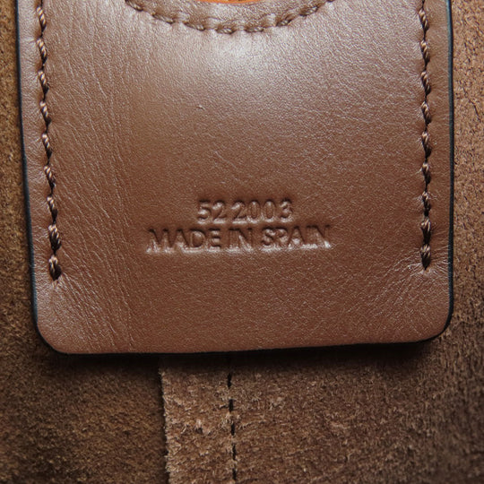 LOEWE Shoulder Bag Calfskin Brown Balloon bag Women Used Authentic