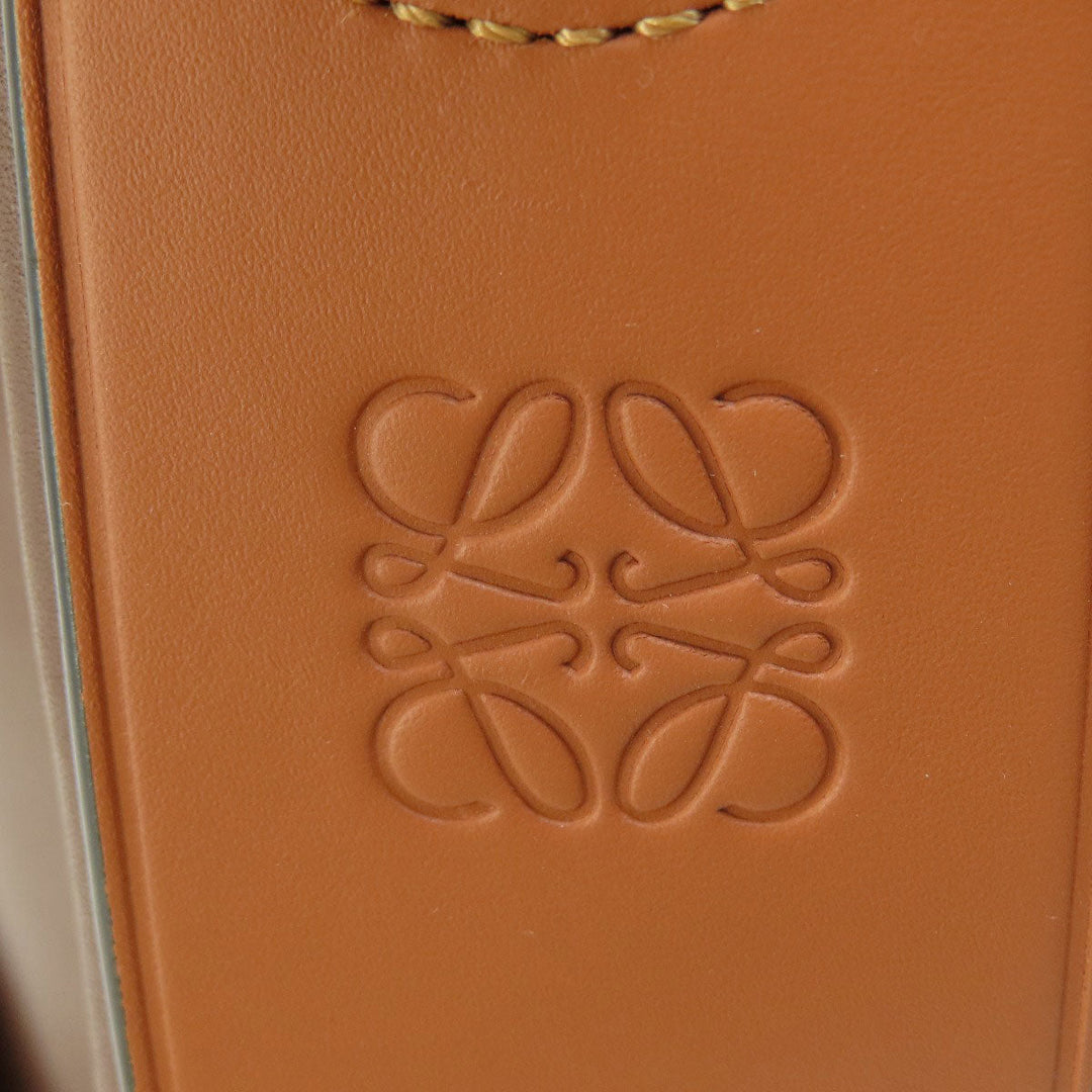 LOEWE Shoulder Bag Calfskin Brown Balloon bag Women Used Authentic