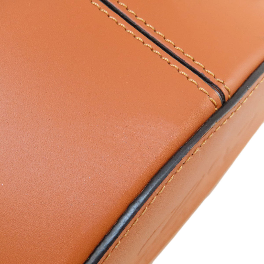 LOEWE Shoulder Bag Calfskin Brown Balloon bag Women Used Authentic