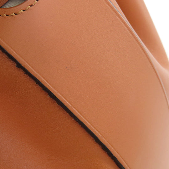 LOEWE Shoulder Bag Calfskin Brown Balloon bag Women Used Authentic