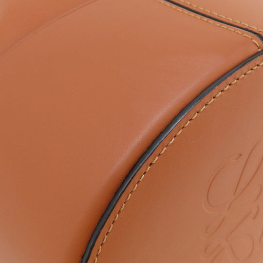 LOEWE Shoulder Bag Calfskin Brown Balloon bag Women Used Authentic