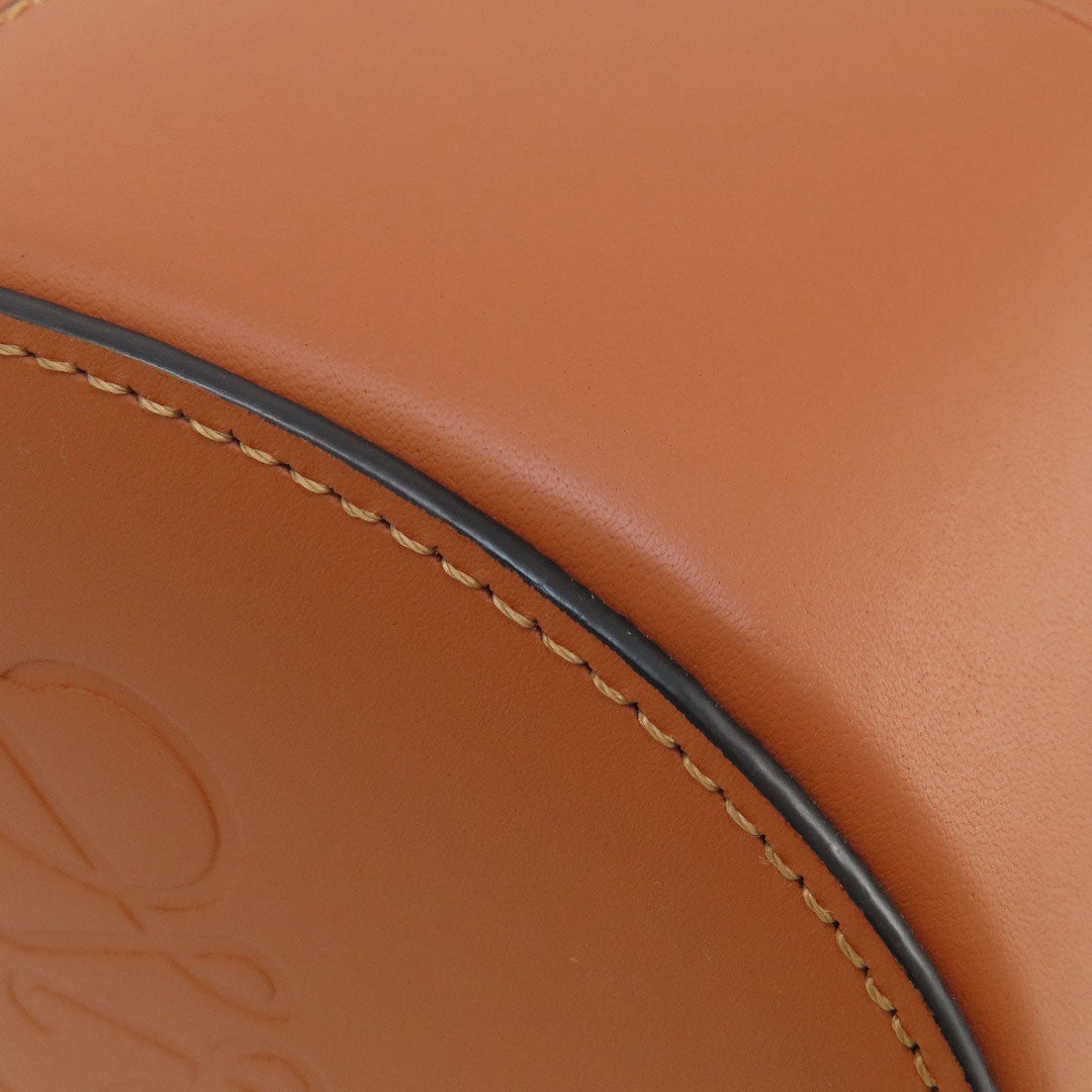 LOEWE Shoulder Bag Calfskin Brown Balloon bag Women Used Authentic