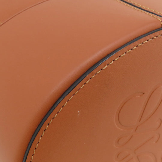 LOEWE Shoulder Bag Calfskin Brown Balloon bag Women Used Authentic