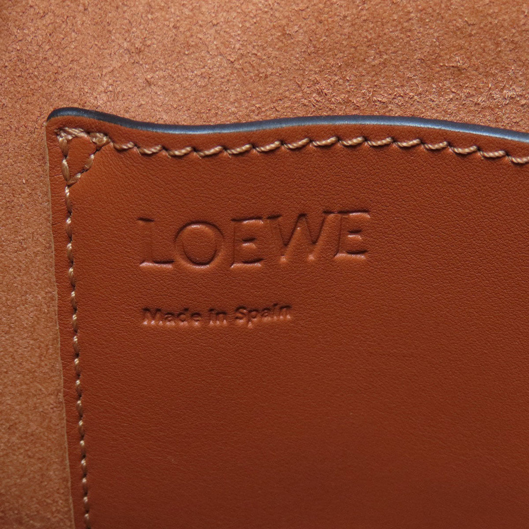 LOEWE Shoulder Bag Calfskin Brown Balloon bag Women Used Authentic