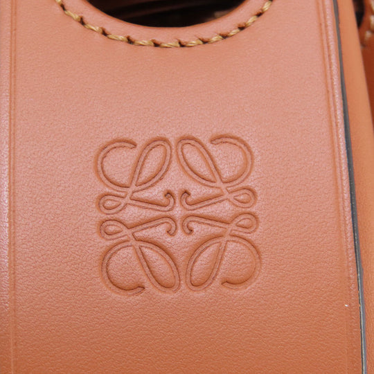 LOEWE Shoulder Bag Calfskin Brown Balloon bag Women Used Authentic