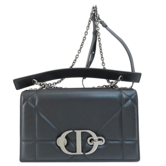 Christian Dior Shoulder Bag Calfskin black logo 2WAY