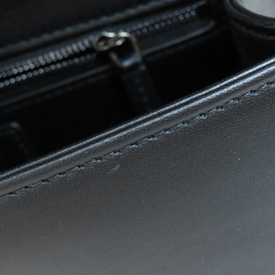 Christian Dior Shoulder Bag Calfskin black logo 2WAY
