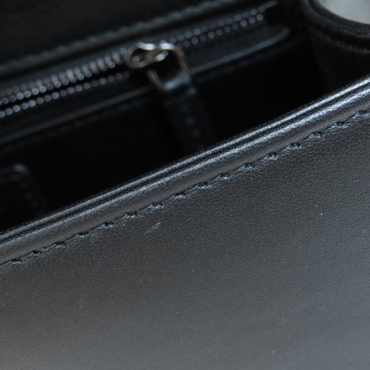 Christian Dior Shoulder Bag Calfskin black logo 2WAY