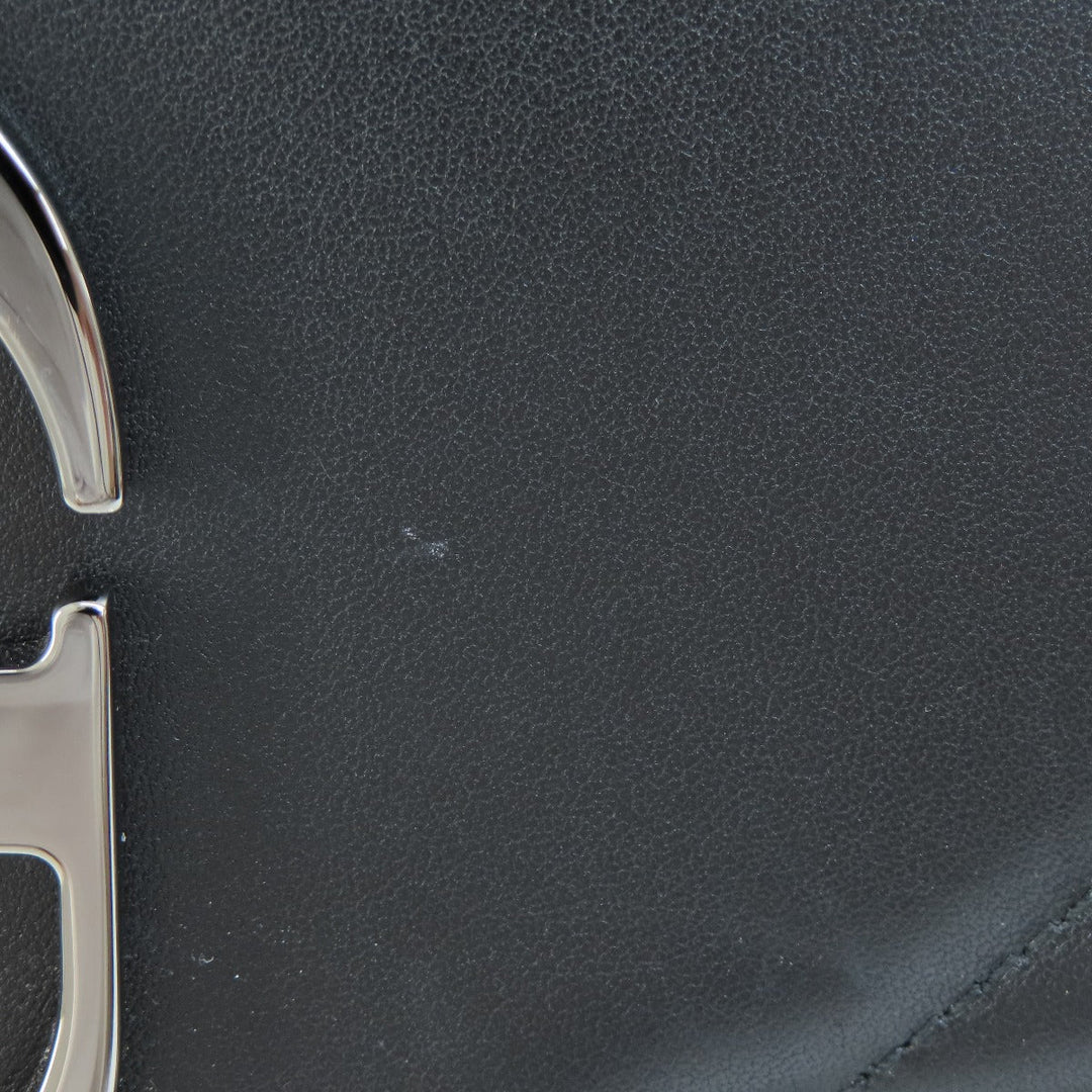 Christian Dior Shoulder Bag Calfskin black logo 2WAY