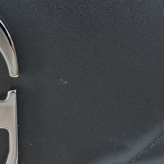 Christian Dior Shoulder Bag Calfskin black logo 2WAY