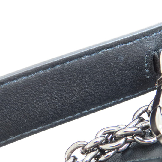 Christian Dior Shoulder Bag Calfskin black logo 2WAY