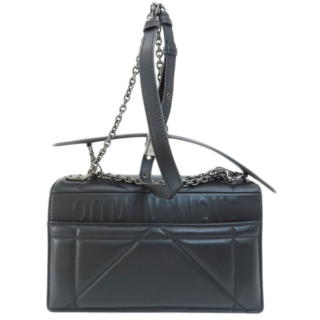 Christian Dior Shoulder Bag Calfskin black logo 2WAY