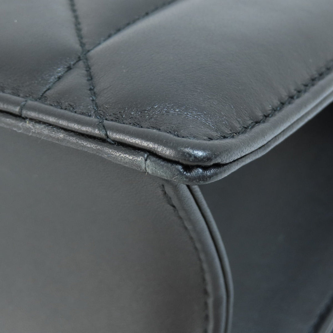 Christian Dior Shoulder Bag Calfskin black logo 2WAY