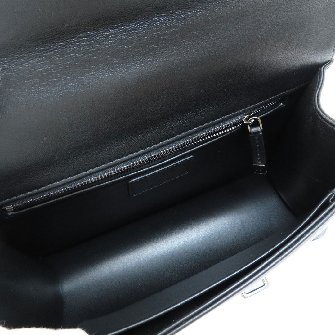 Christian Dior Shoulder Bag Calfskin black logo 2WAY