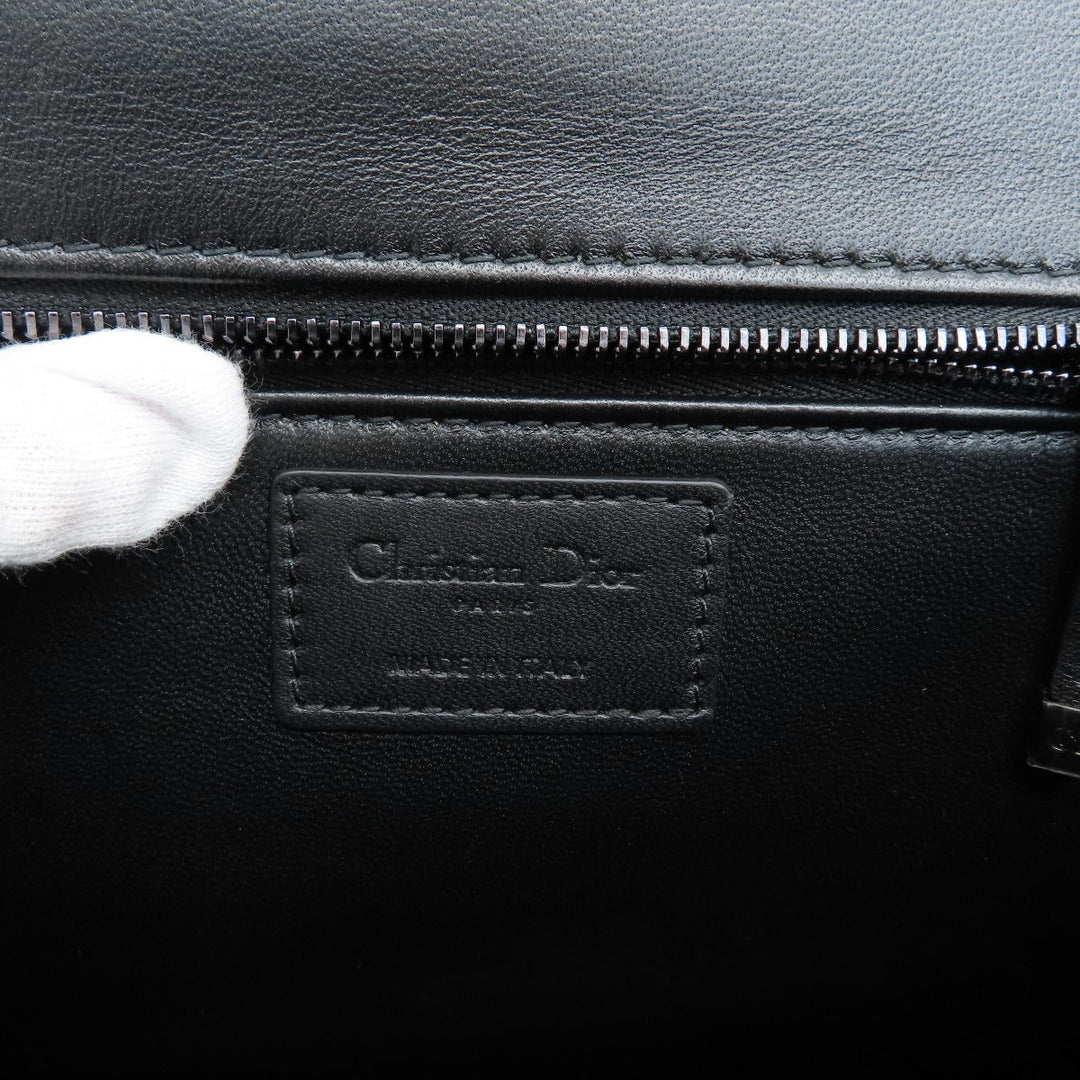 Christian Dior Shoulder Bag Calfskin black logo 2WAY