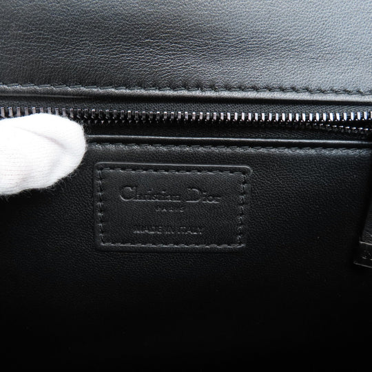 Christian Dior Shoulder Bag Calfskin black logo 2WAY
