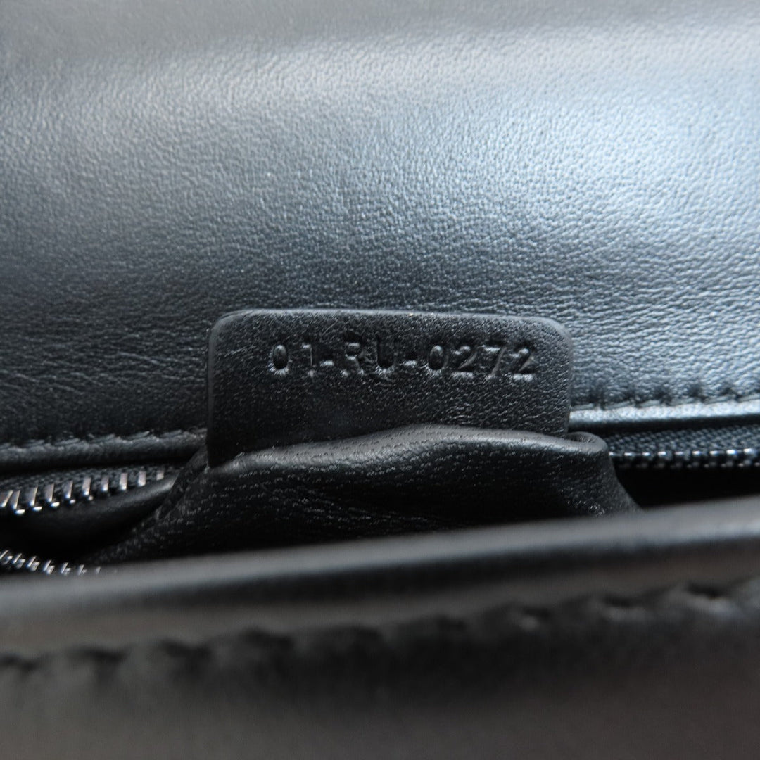 Christian Dior Shoulder Bag Calfskin black logo 2WAY