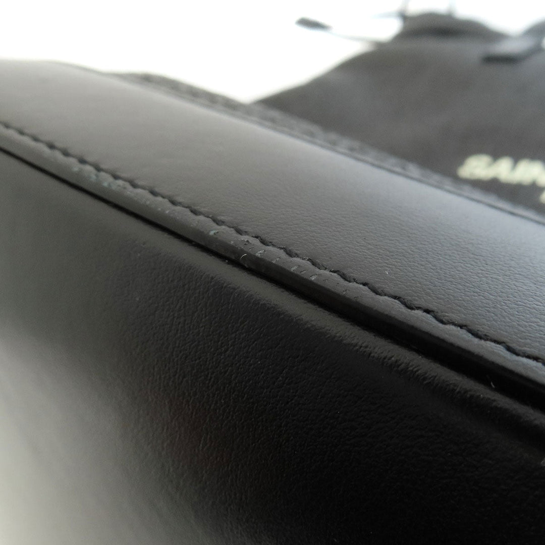 SAINT LAURENT Tote Bag leather black Teddy tote
