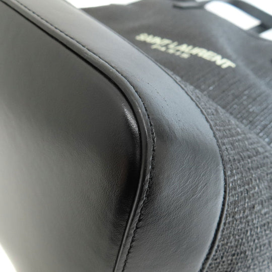 SAINT LAURENT Tote Bag leather black Teddy tote
