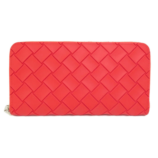 BOTTEGAVENETA Long Wallet Purse PVC Red Zip Around Women Used Authentic