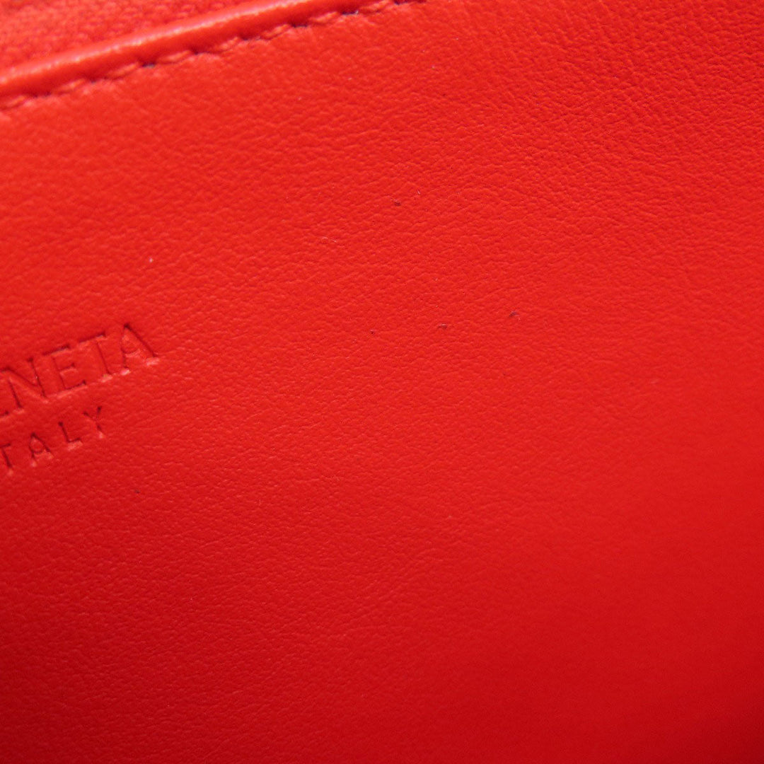 BOTTEGAVENETA Long Wallet Purse PVC Red Zip Around Women Used Authentic