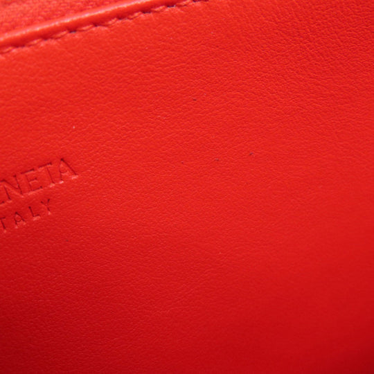 BOTTEGAVENETA Long Wallet Purse PVC Red Zip Around Women Used Authentic